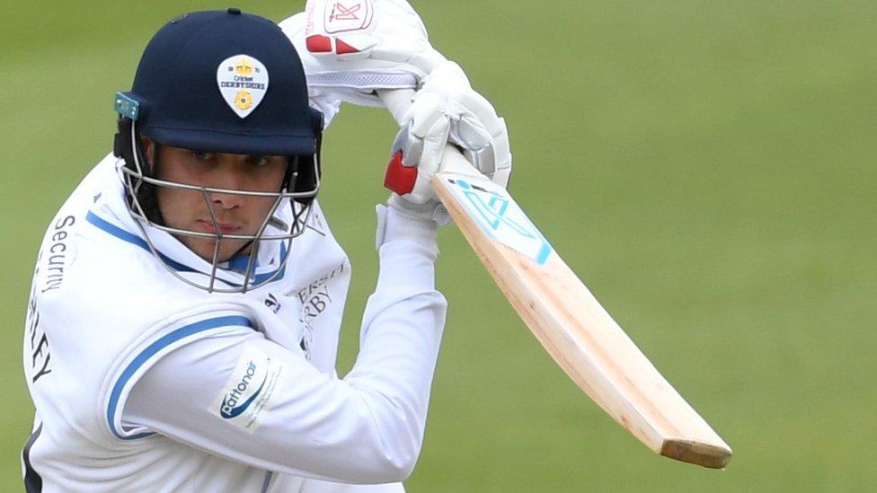 Matthew Critchley in action for Derbyshire