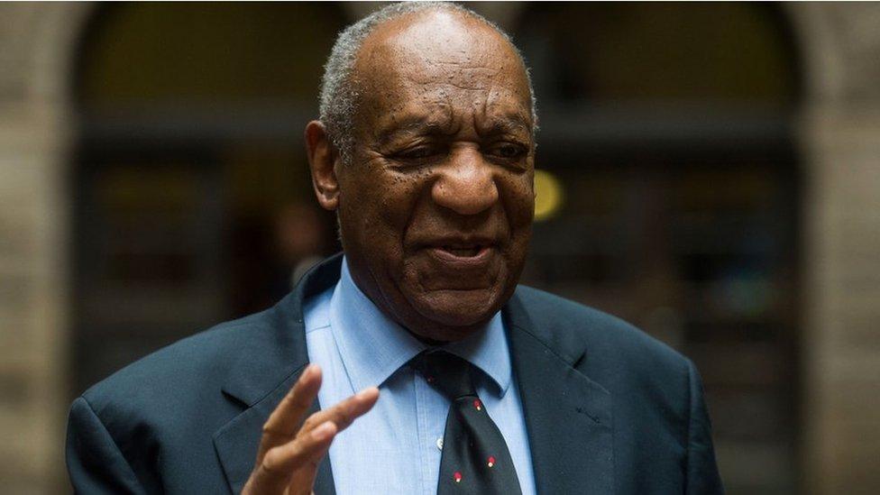 This file photo taken on 24 May 2017 shows Bill Cosby talking to the news media as he leaves the Allegheny County Courthouse in Pittsburgh, Pennsylvania.