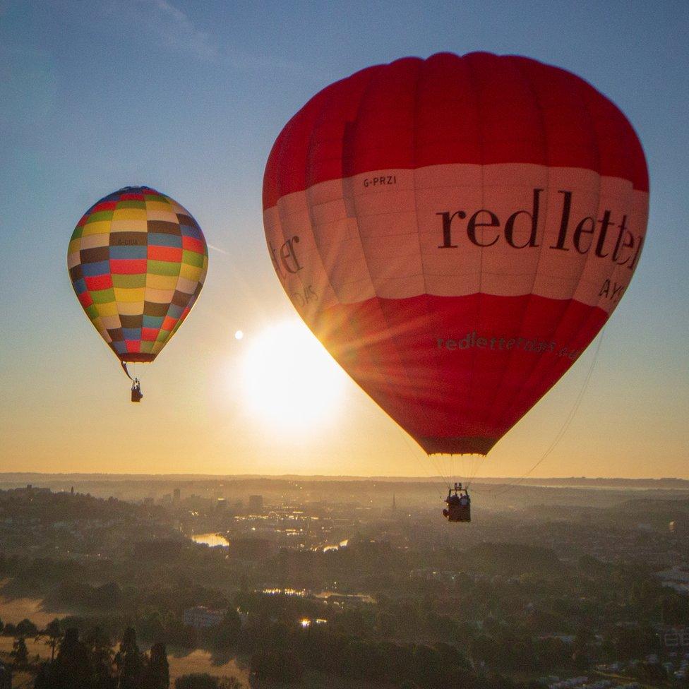 Balloons in the sky