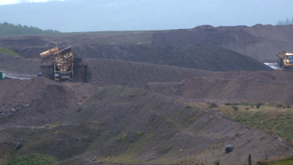 Cemex extracts sand and gravel from the quarry