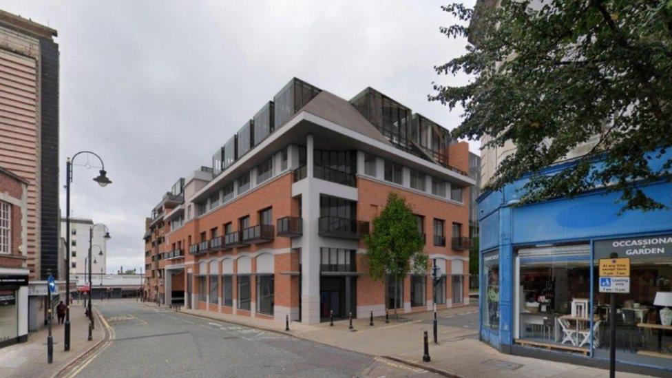 The car park at the back of Beatties in School Street, Wolverhampton