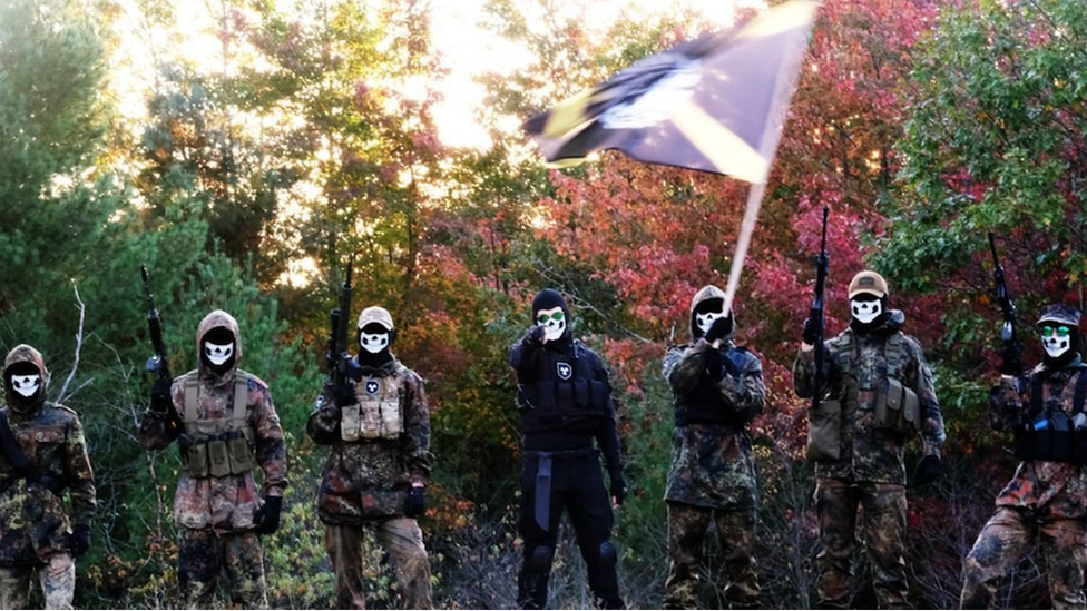 Propaganda image taken from Telegram of Atomwaffen Division