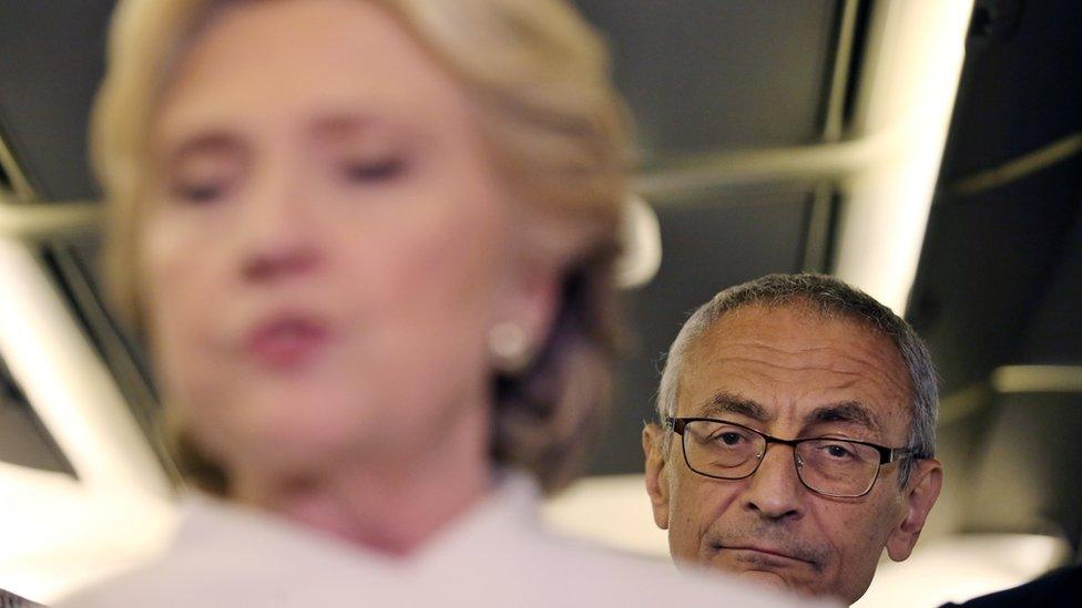 John Podesta with Hillary Clinton