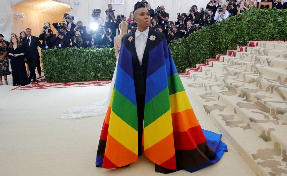 Lena Waithe arrives at the Metropolitan Museum of Art Costume Institute Gala