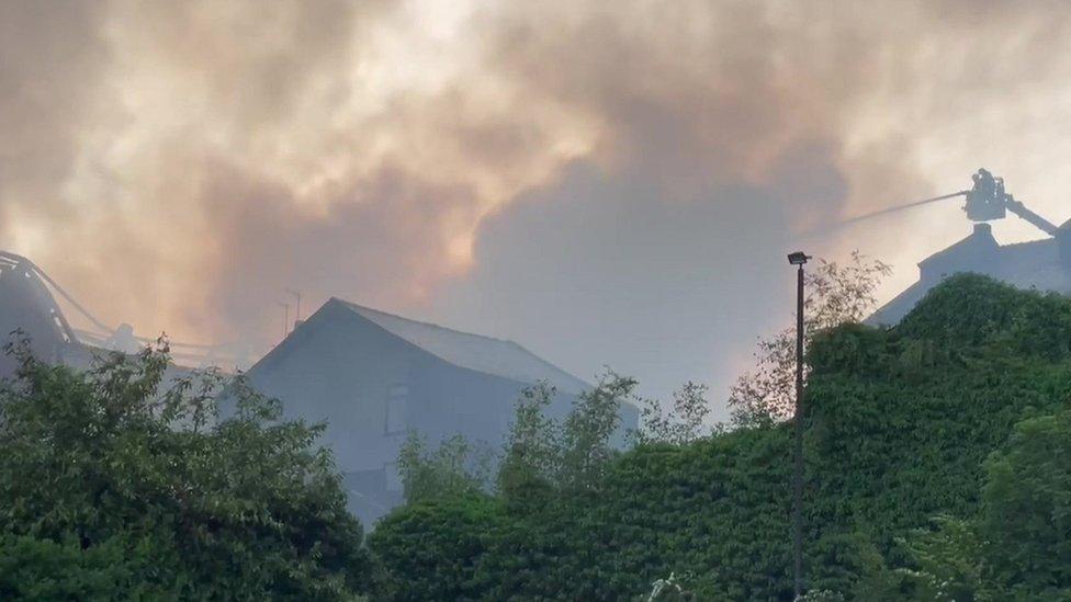 Huge blaze at building in Preston