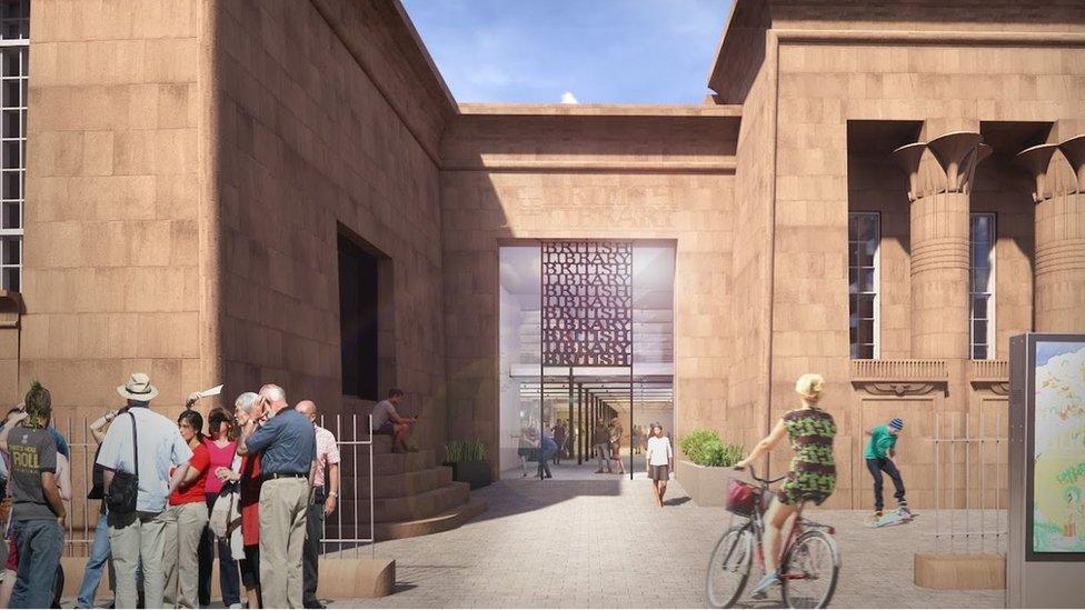 Artist's impression of new British Library building