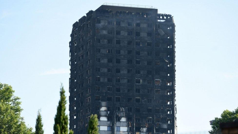 Grenfell Tower after the fire