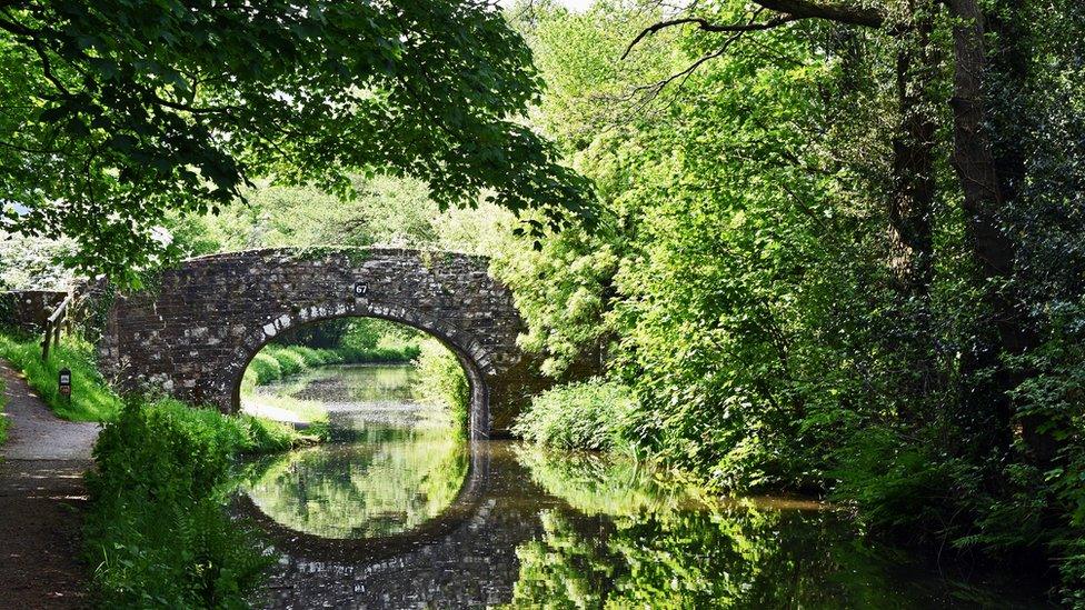 A bridge over the Monmouthshire and Brecon Canal