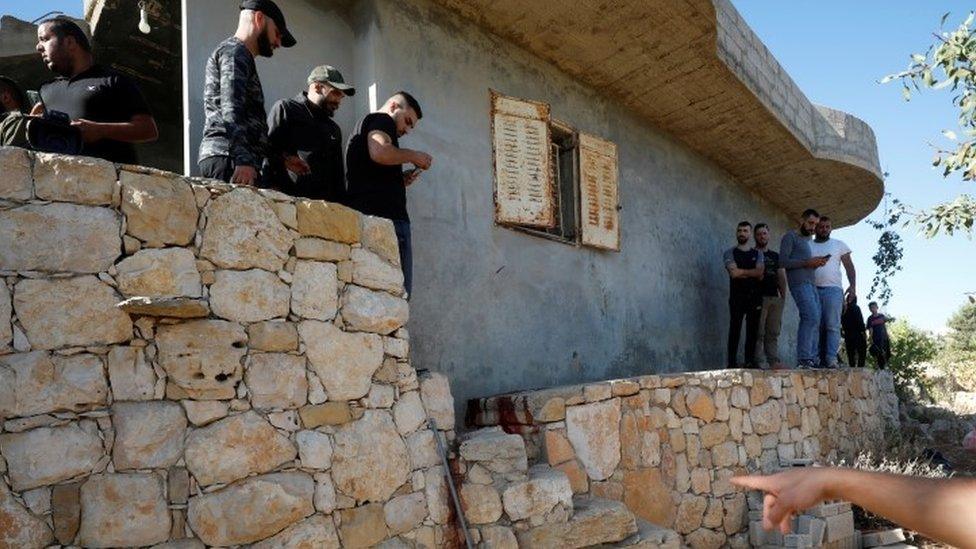 Scene where three Palestinians were killed by Israeli forces - 26 September