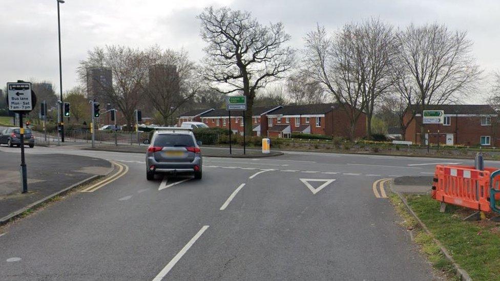 Junction of Warstock Road and Alcester Road South near Kings Heath