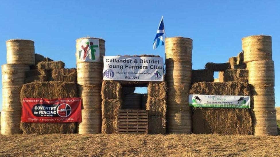 Hay bale art