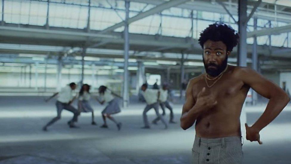 A still from the Childish Gambino video