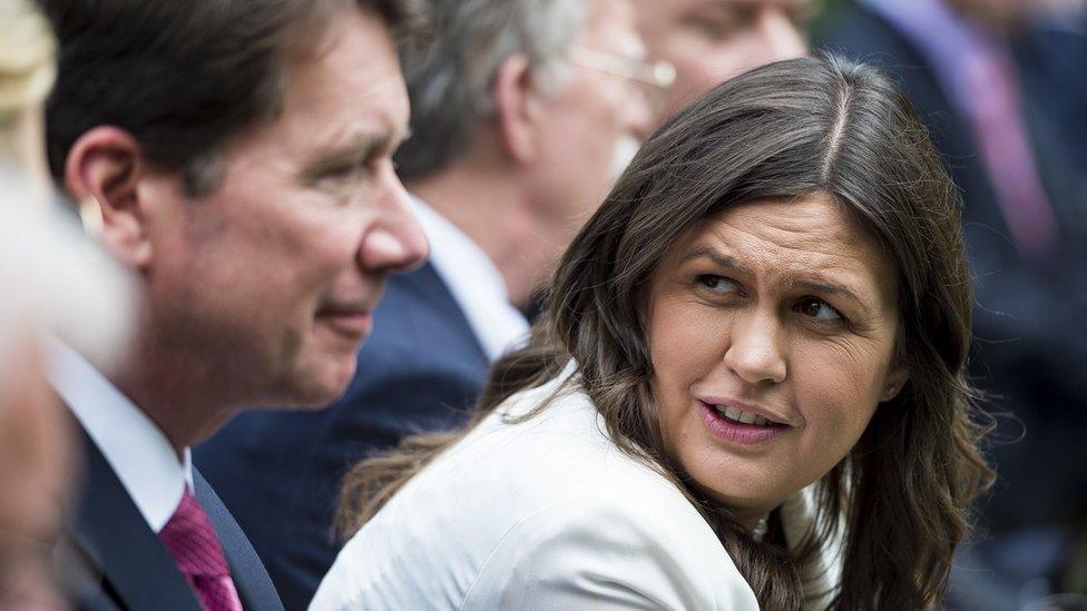 Sarah Sanders at the White House on 7 June 2018