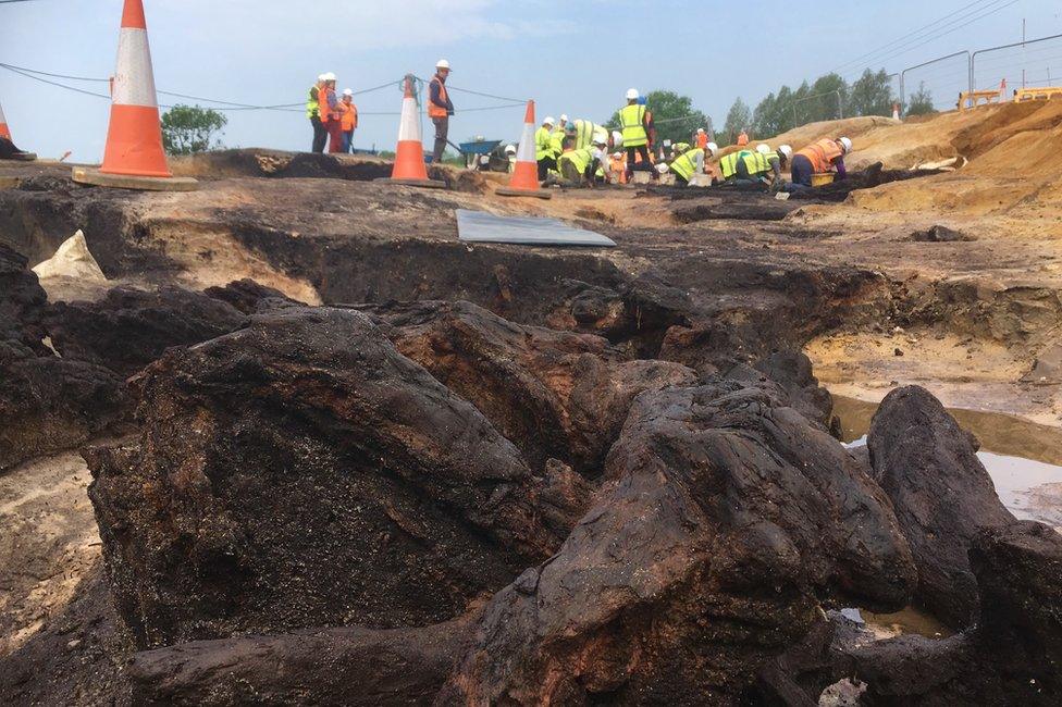 The Neolithic henge has been unearthed along the cable route for East Anglia One