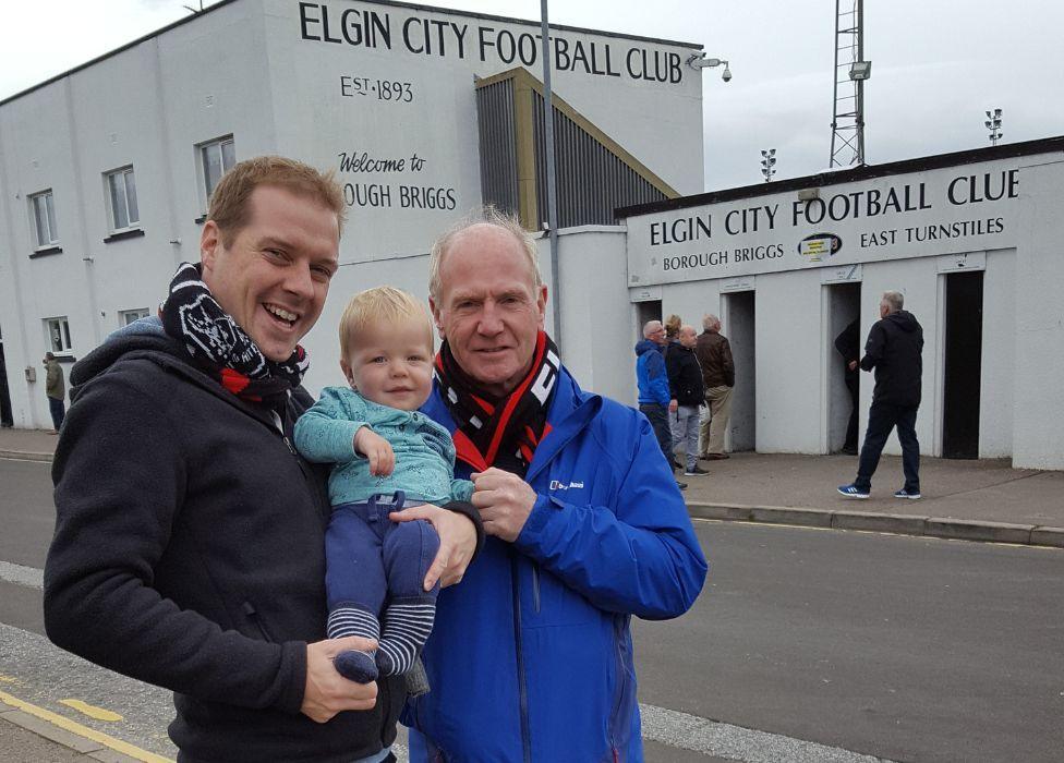 Alex Schweitzer-Thompson, his son Drew and father Alan 