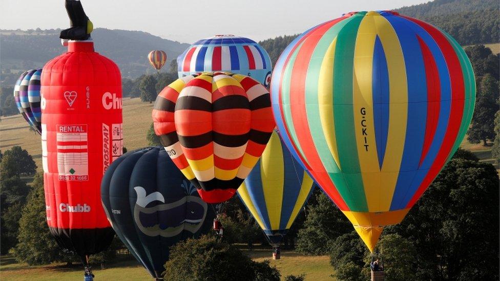 Chatsworth House Country Fair hot air balloons