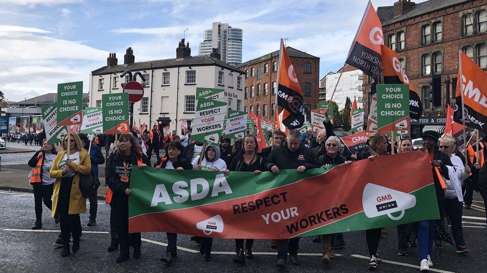 Protesters in Leeds