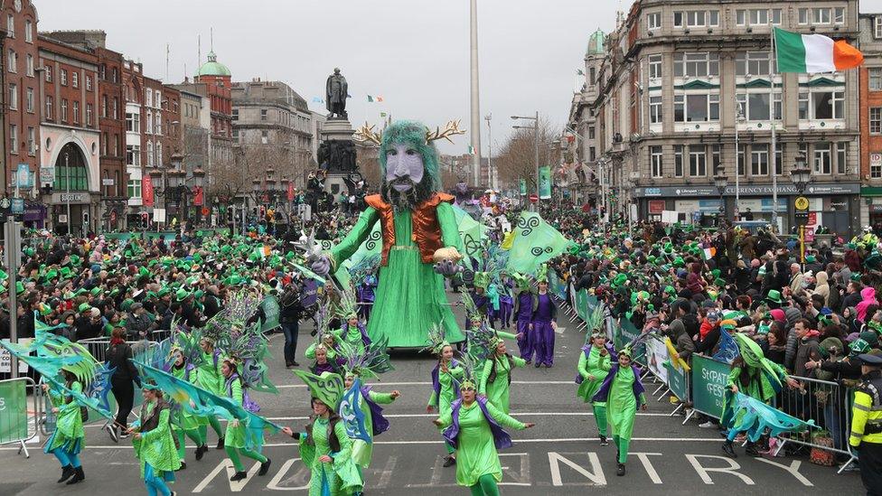 The streets of the Irish capital were awash with green for Dublin's annual St Patrick's Day parade