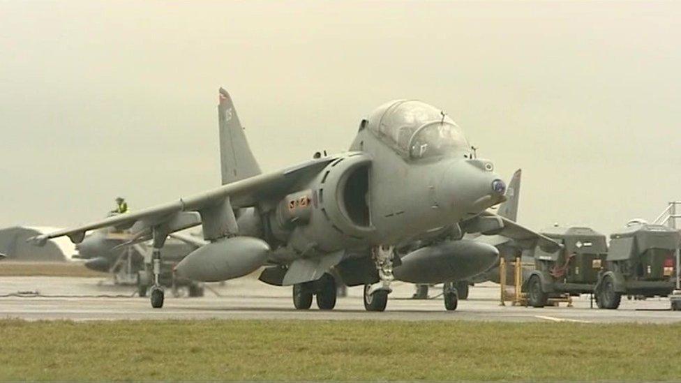 Harrier jump jet at RAF Cottesmore