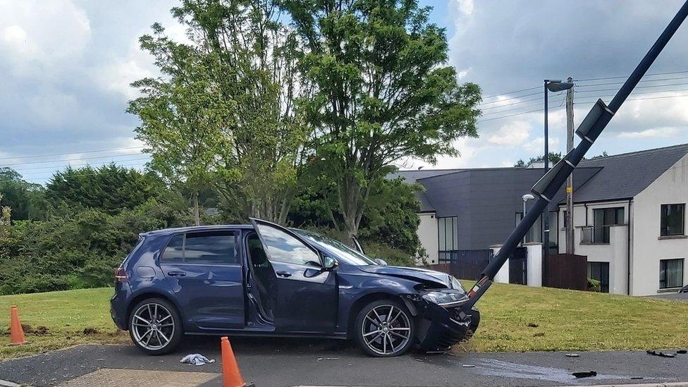 Car crash in Dunmurry