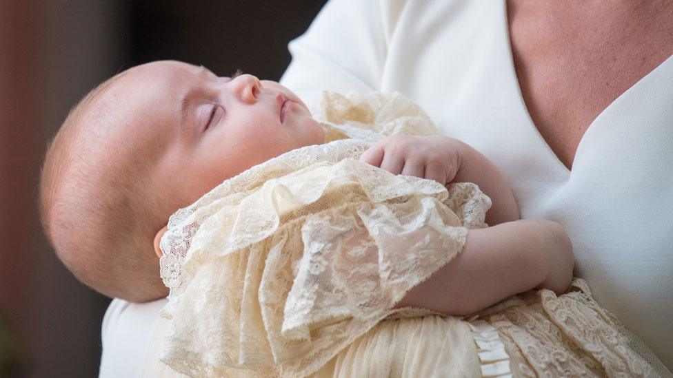 Prince Louis at his christening