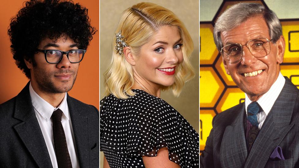 Richard Ayoade, Holly Willoughby, Bob Holness