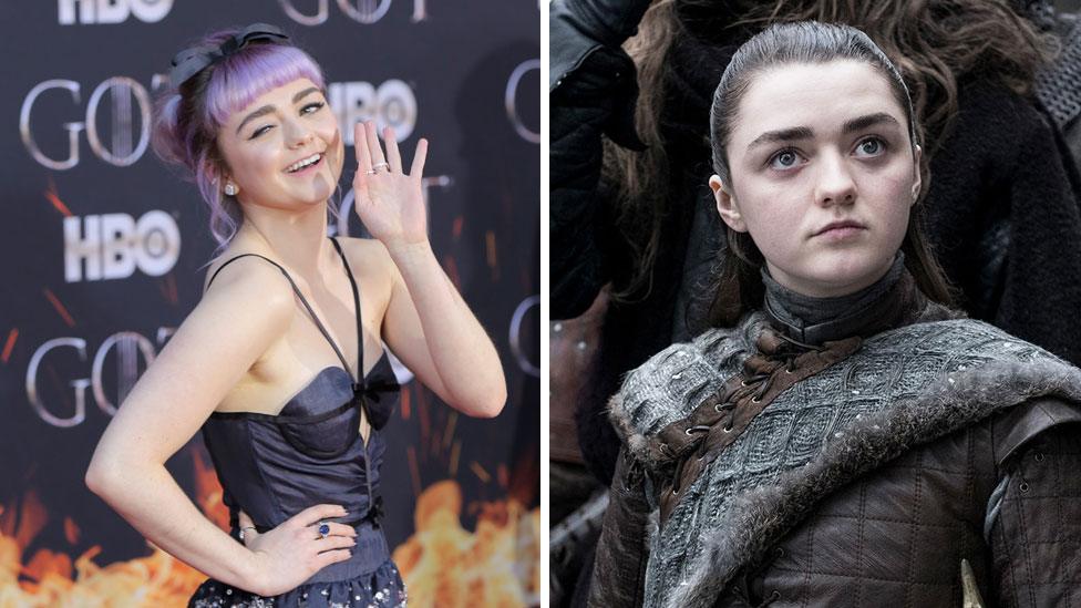 Maisie Williams and Arya Stark