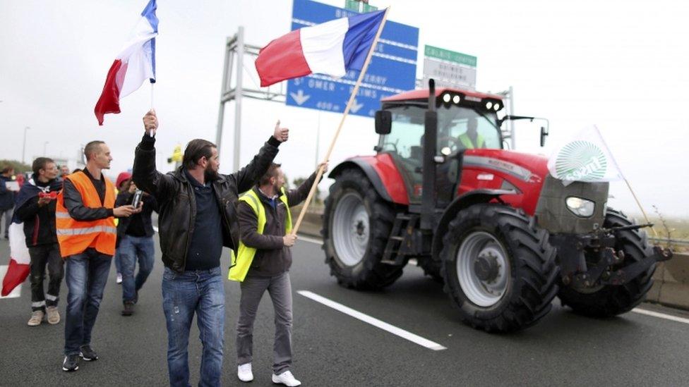 Calais protest