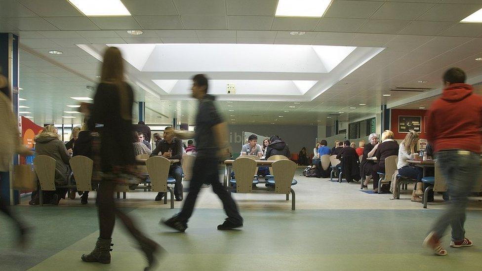 Students in canteen