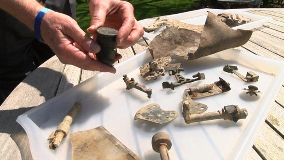 Parts of the Lancaster found