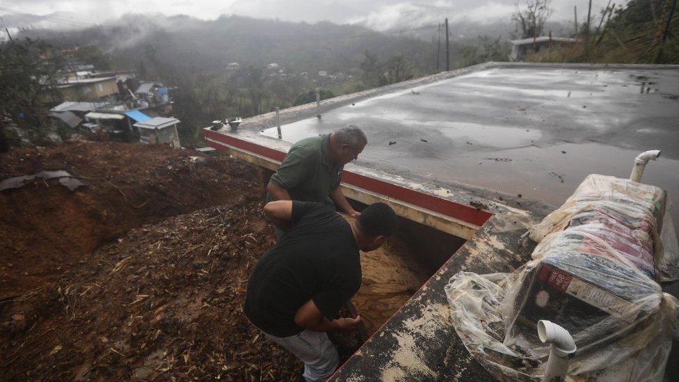 Homes across the island were damaged or destroyed