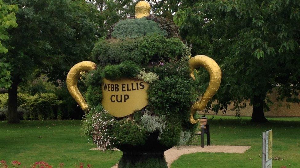 Webb Ellis Cup floral trophy