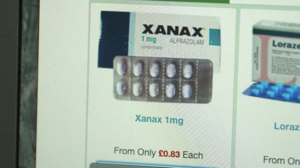 Xanax yn cael ei werthu ar-lein