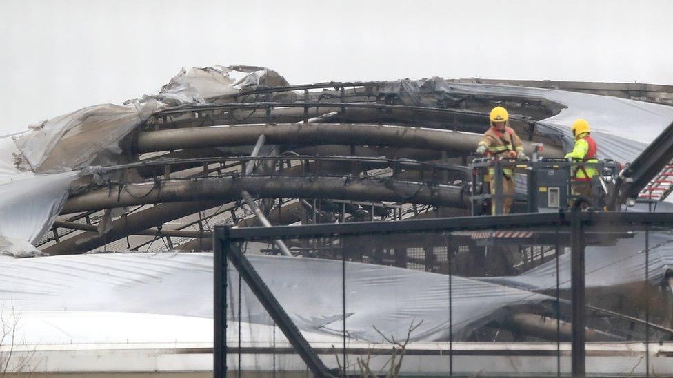 Firefighters at Chester Zoo