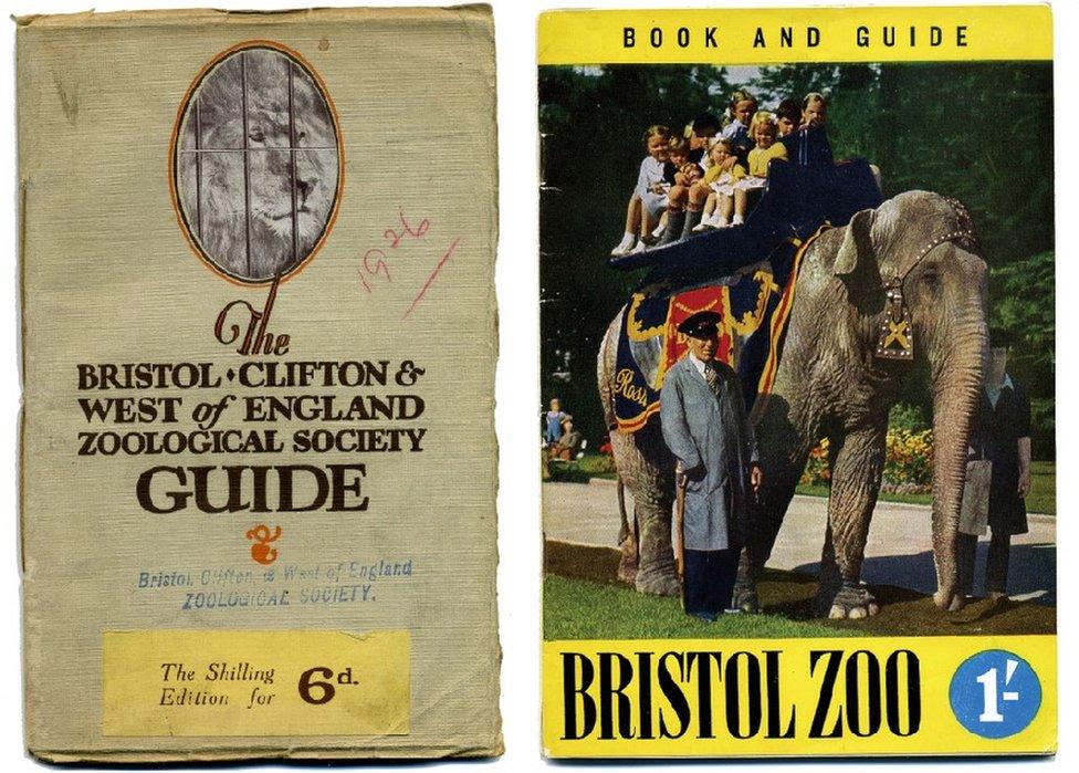 Bristol Zoo guide books from 1926 and 1950