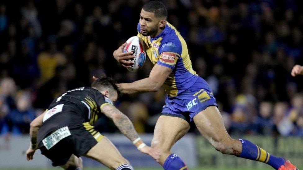 Leeds Rhinos in action at the stadium