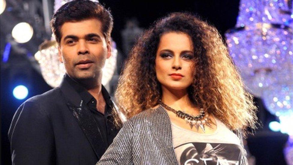 Kangana Ranaut with director Karan Johar