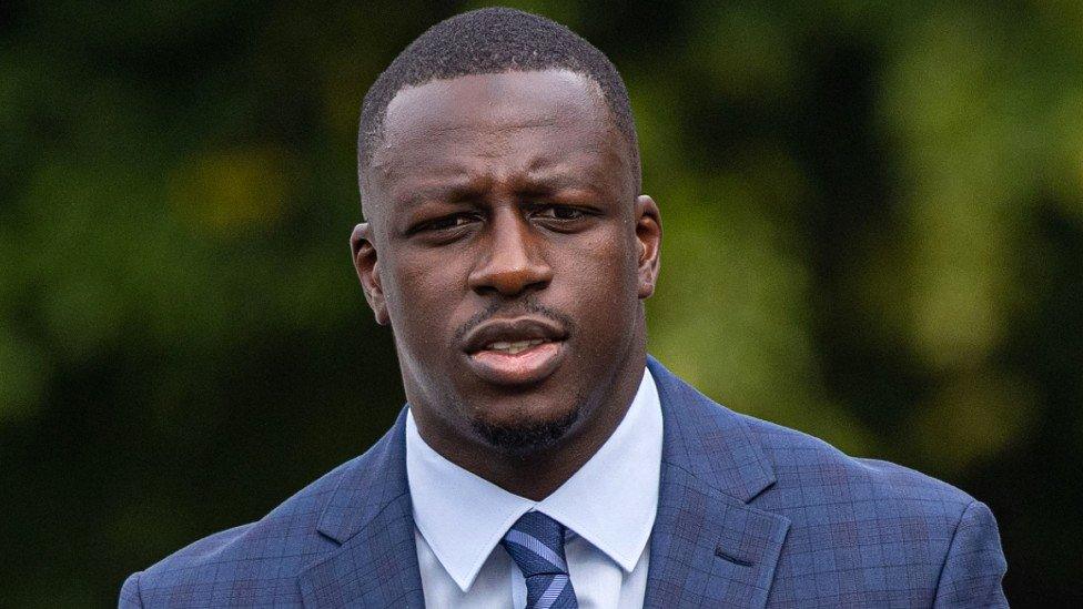 Benjamin Mendy arriving at Chester Crown Court