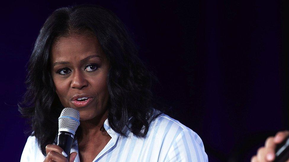 Former first lady Michelle Obama speaks at the Partnership for a Healthier America Summit in Washington, DC.