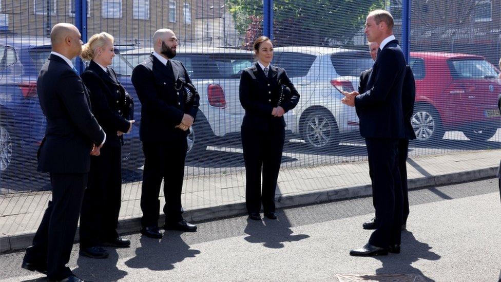 Prince William visits Croydon Custody Centre