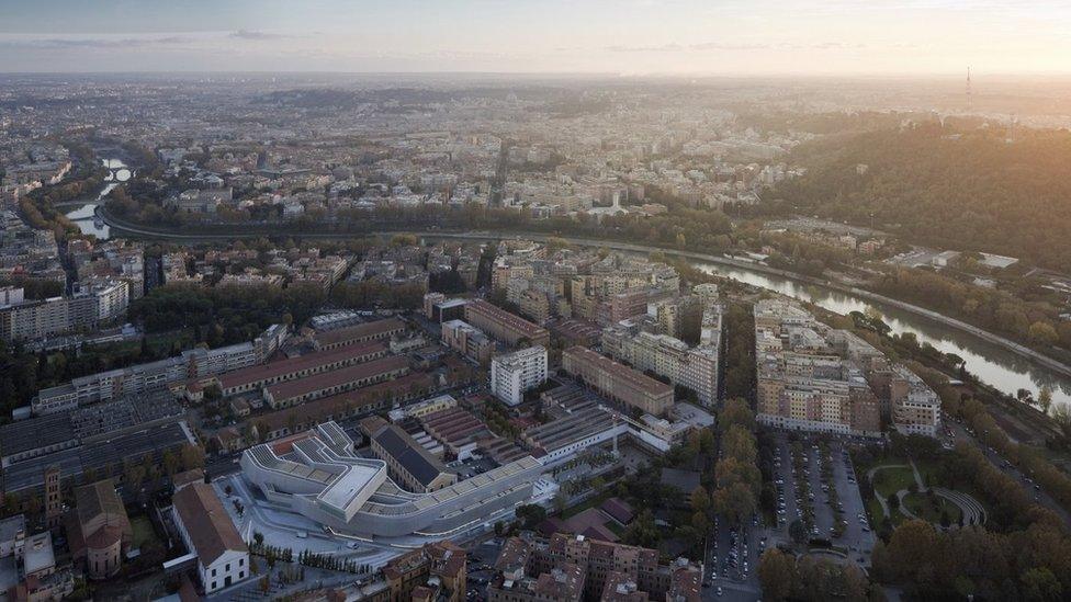 Maxxi Museum of XXI Century Art - aerial view