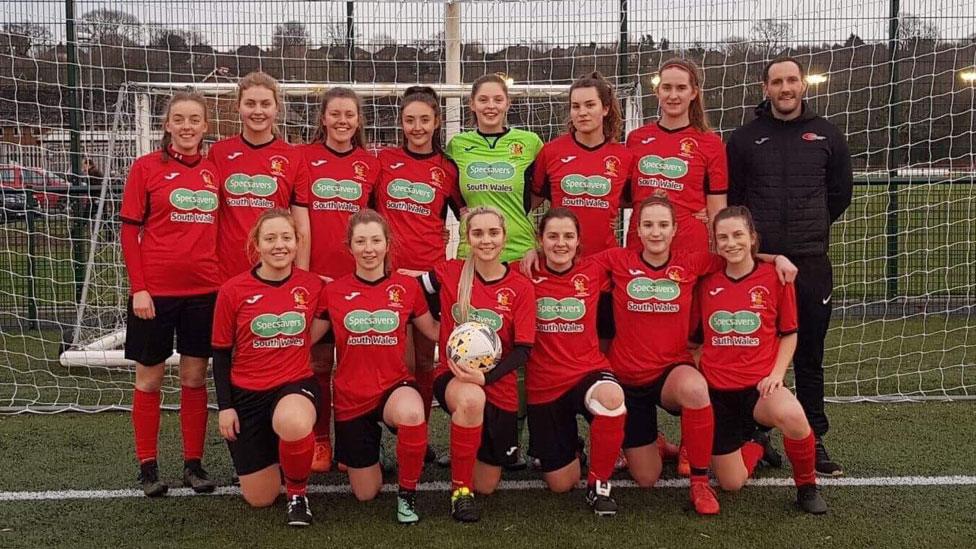 Cardiff University's current women's football team