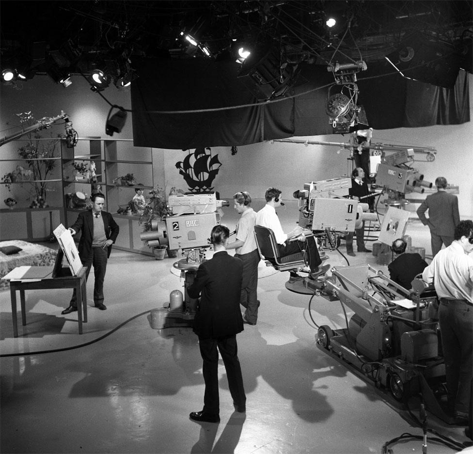 The Blue Peter studio in 1963