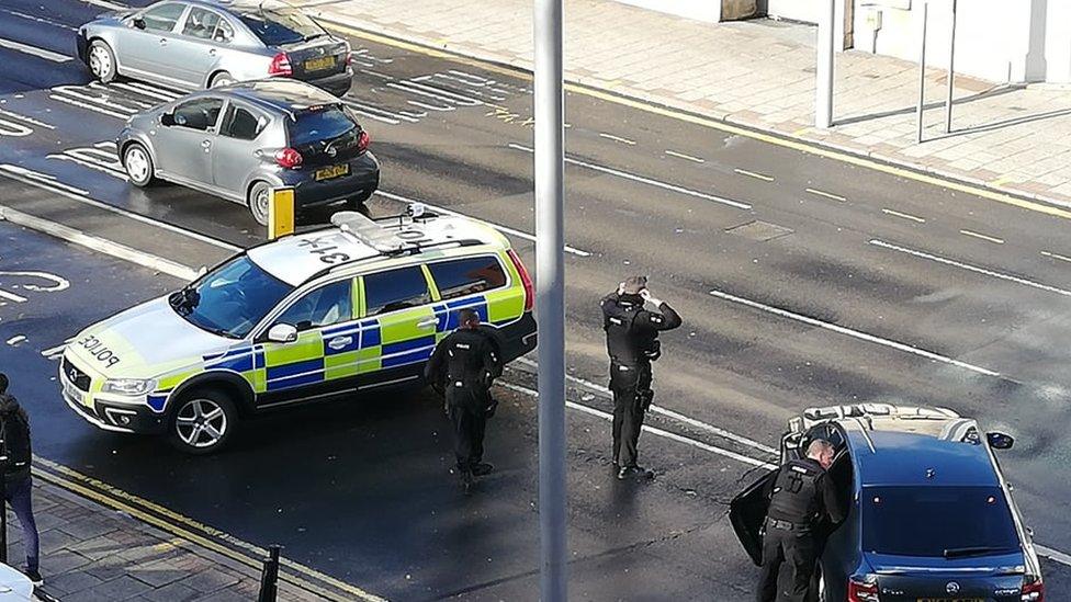 Arrest in Lower Parliament Street, Nottingham