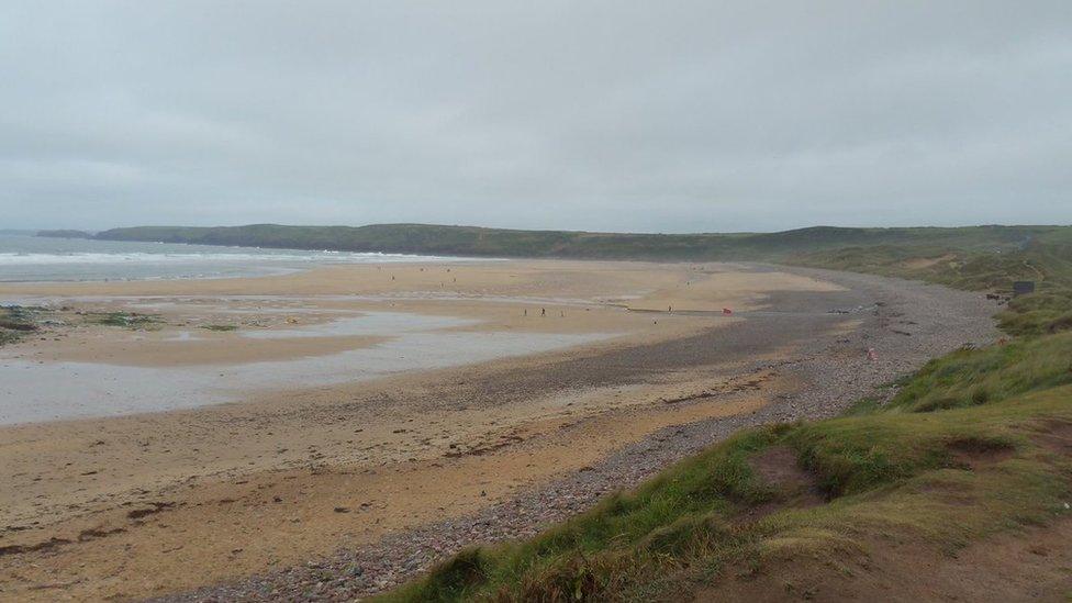 Traeth eang Freshwater West