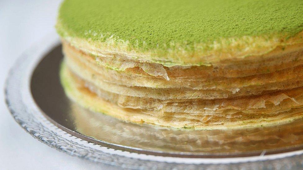 Lady M Confections' green tea mille crepe cake (2016 file picture)