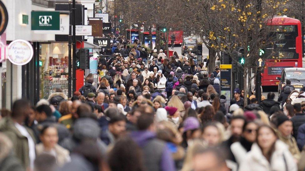 Shoppers on Oxford Street