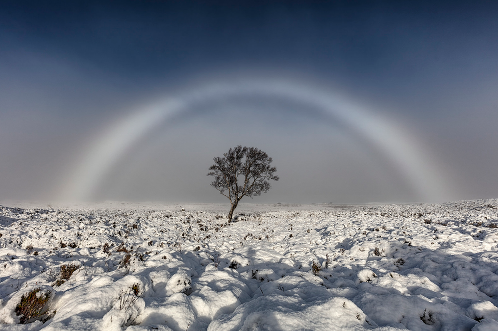 Fog bow on Rannoch Moor