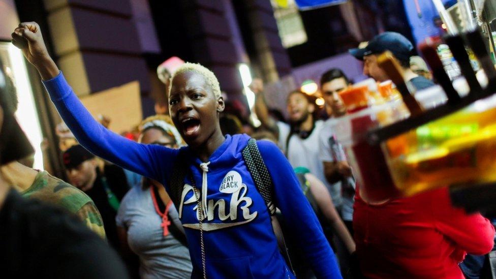 Hundreds march in Manhattan, New York