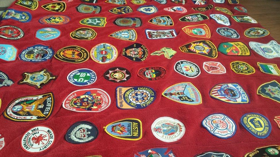 Blanket with badges